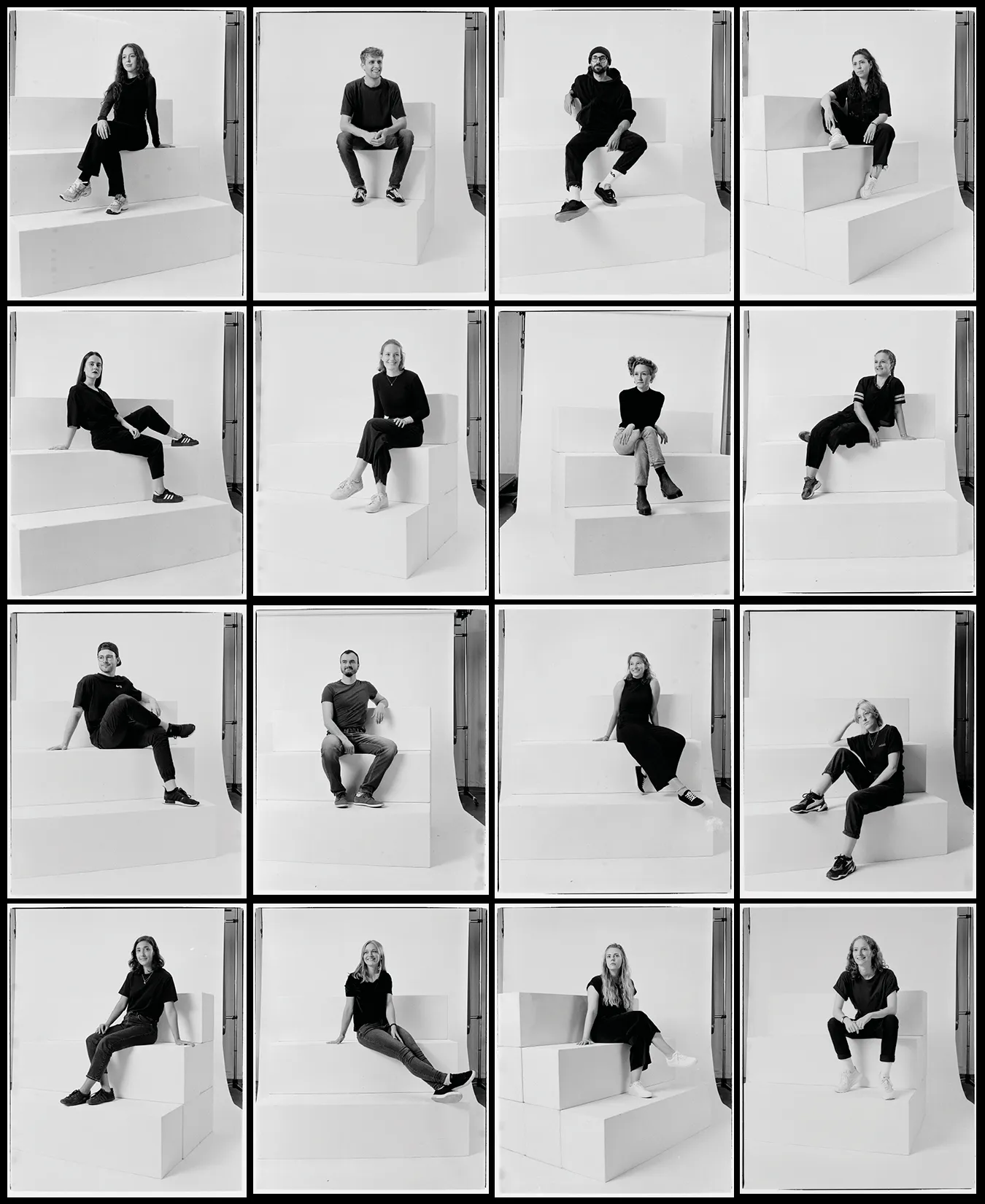 Portraits of the communication design graduates of the summer semester 2021 at HTWG Konstanz, shot on Kodak Tri-X medium format film